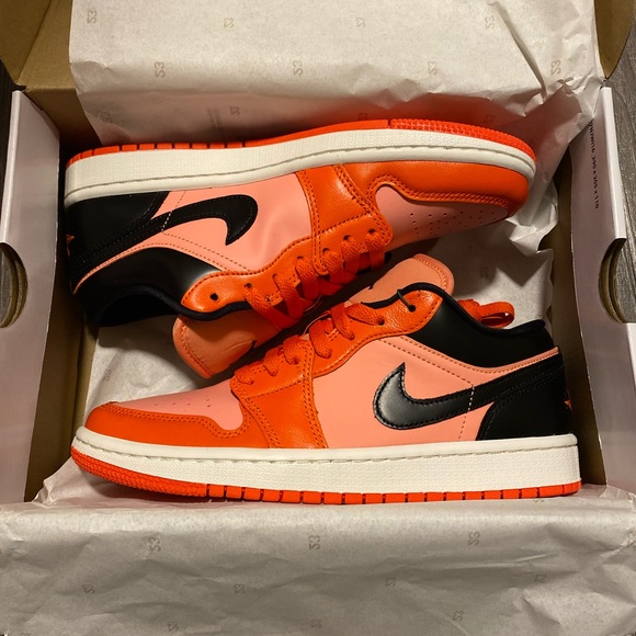 SOLD-Air Jordan 1 Low Black Orange - Picture 2 of 2